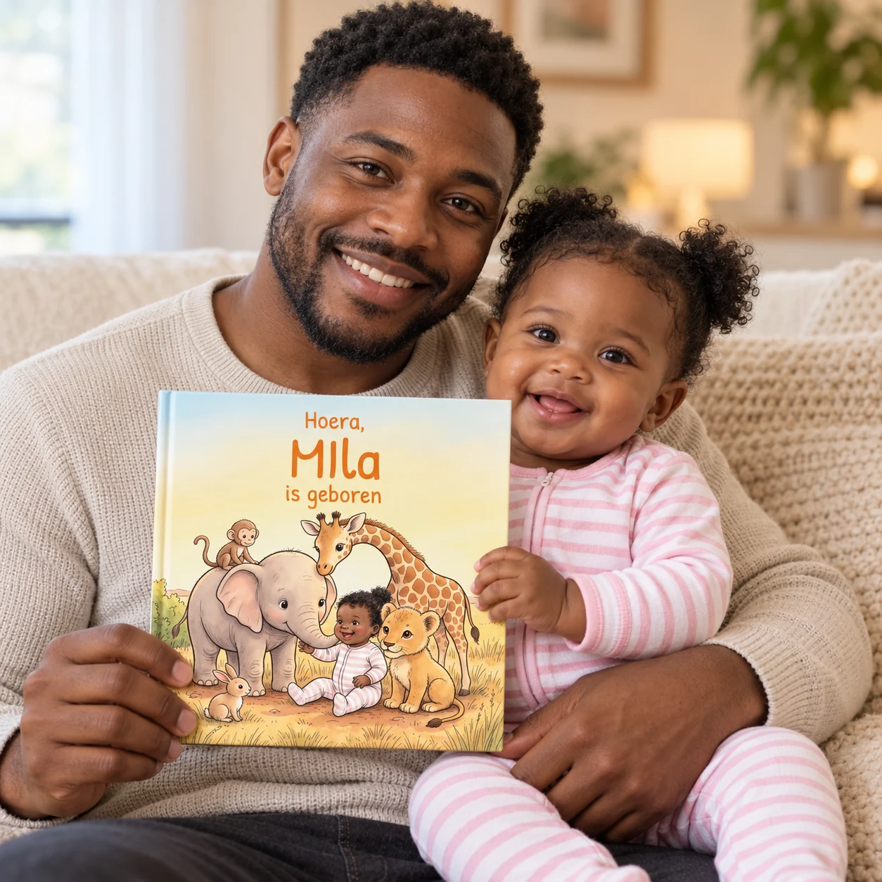 Boekomslag van Hoera, Naam is geboren - gepersonaliseerd kinderboek 5