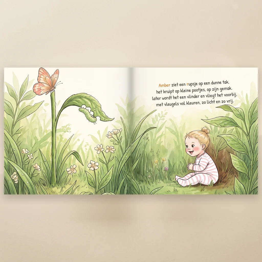 Boekomslag van Hoera, Naam is geboren - gepersonaliseerd kinderboek 7