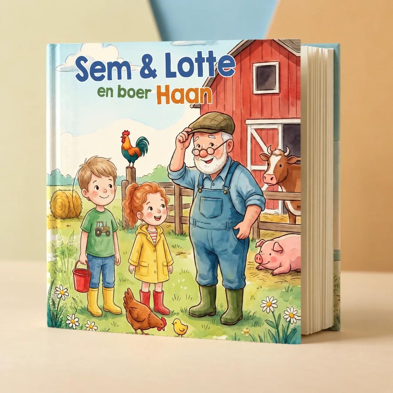 Boekomslag van Naam & Naam en boer Haan - gepersonaliseerd kinderboek 2