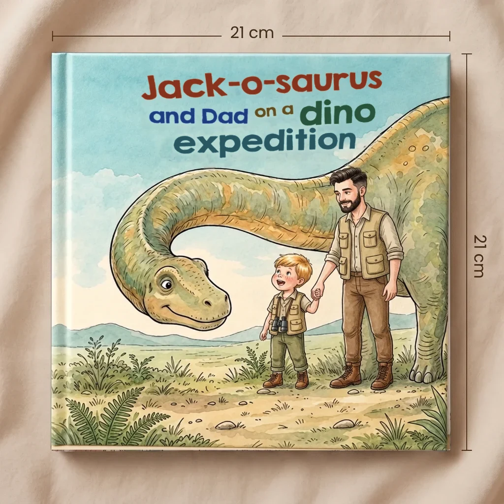 Book cover of Name-o-saurus and [name] on a dino expedition - personalised children's book 8
