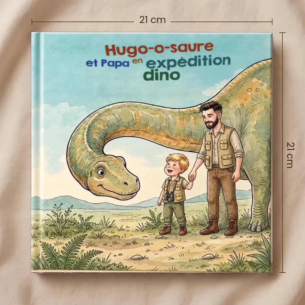 Couverture de Prénom-o-saure et [Prénom] en expédition dino, livre personnalisé pour enfant 8