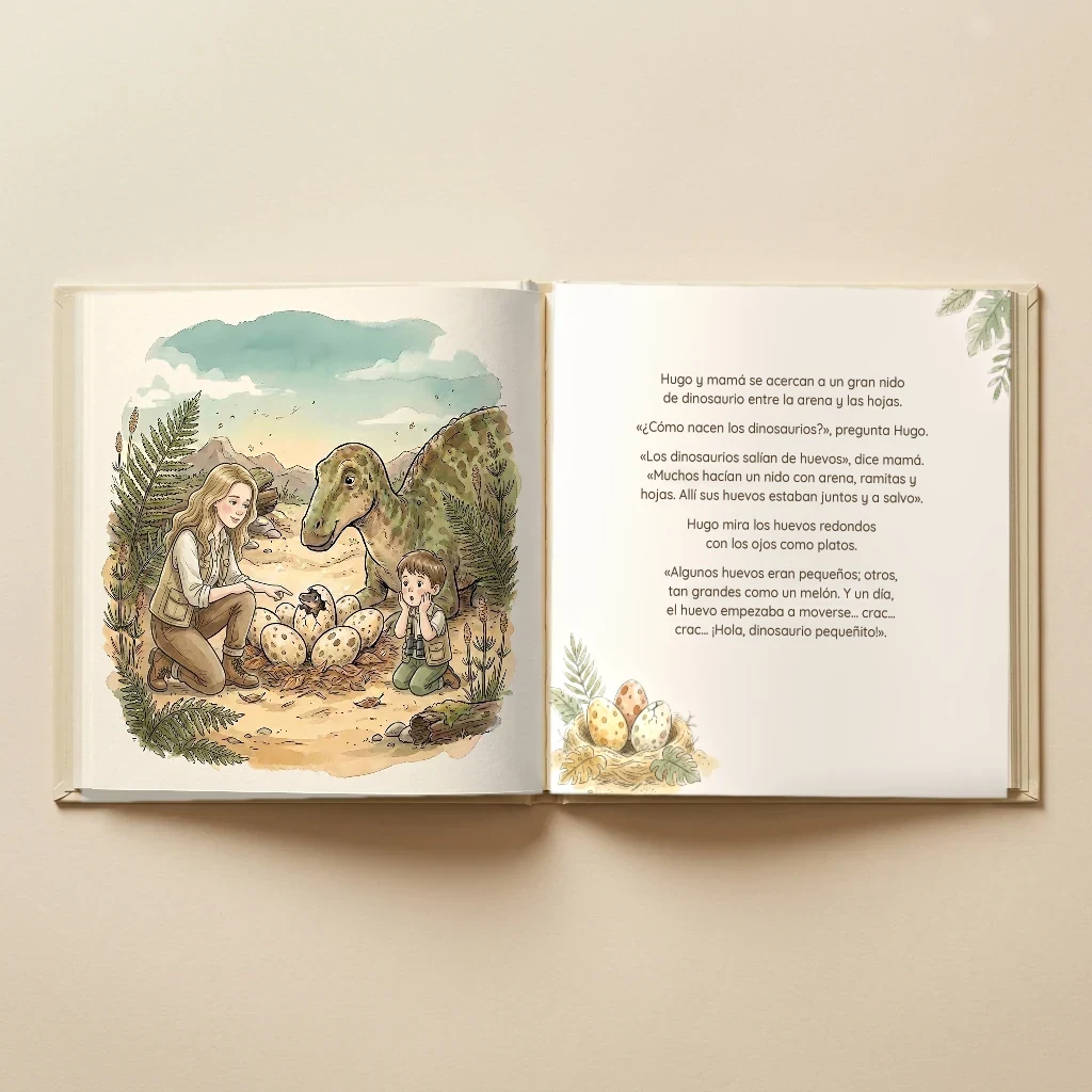 Portada de Nombre-o-saurio y [nombre] se van de dinoexpedición, libro infantil personalizado 6