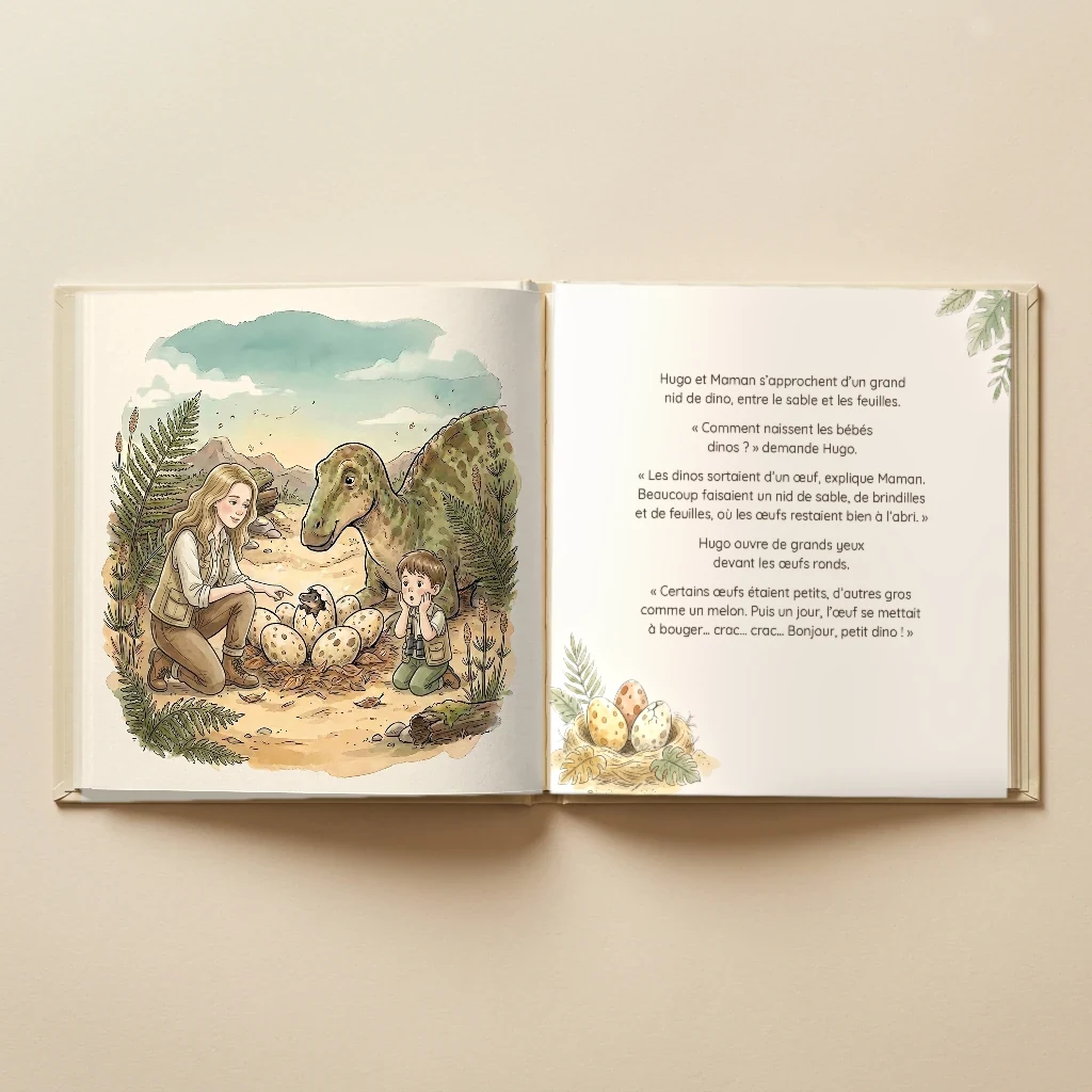 Couverture de Prénom-o-saure et [Prénom] en expédition dino, livre personnalisé pour enfant 6