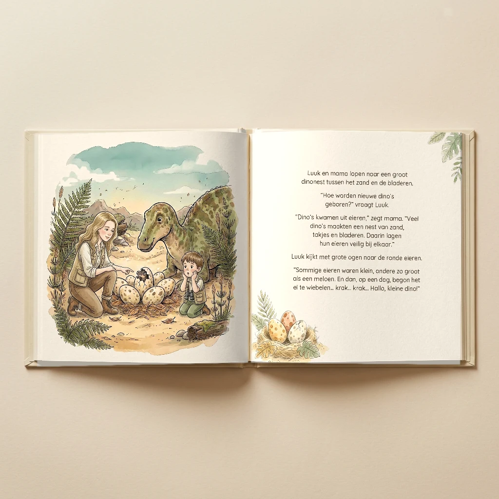 Boekomslag van Naam-o-saurus en [naam] op dino-expeditie - gepersonaliseerd kinderboek 7