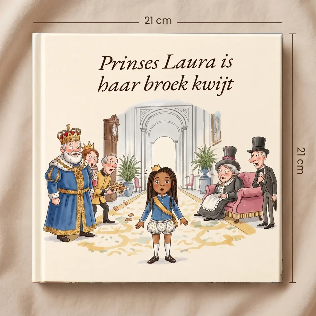 Boekomslag van Prins(es) Naam is zijn broek kwijt - gepersonaliseerd kinderboek 9