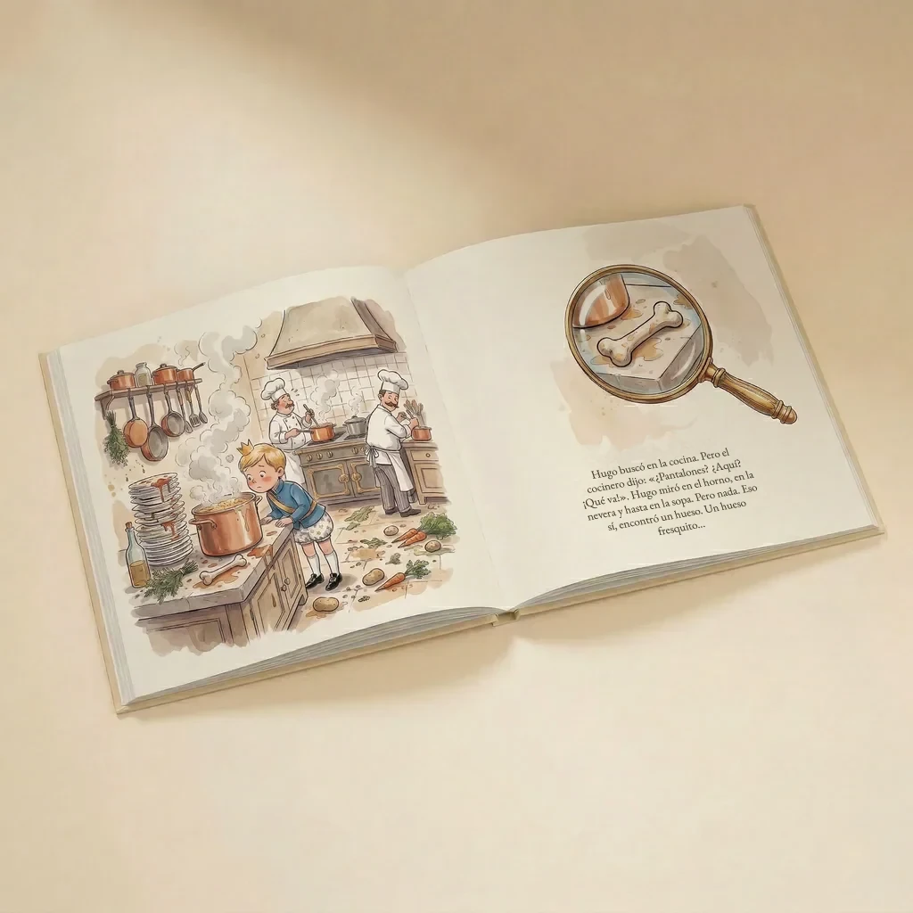 Portada de El príncipe o la princesa Nombre ha perdido los pantalones, libro infantil personalizado 5
