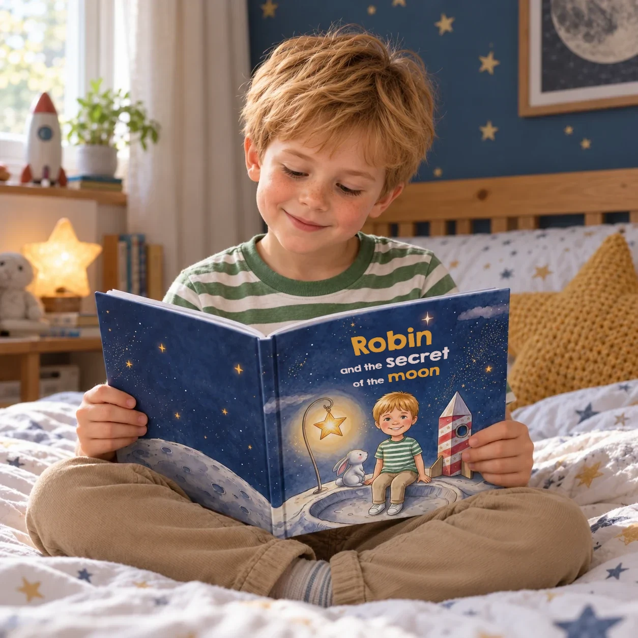 Book cover of Name and the secret of the moon - personalized children's book 5