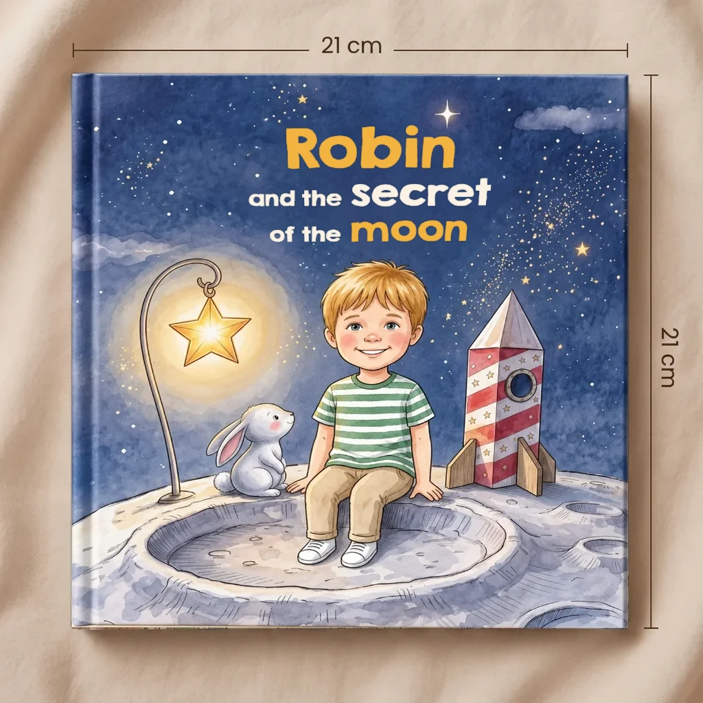 Book cover of Name and the secret of the moon - personalized children's book 9