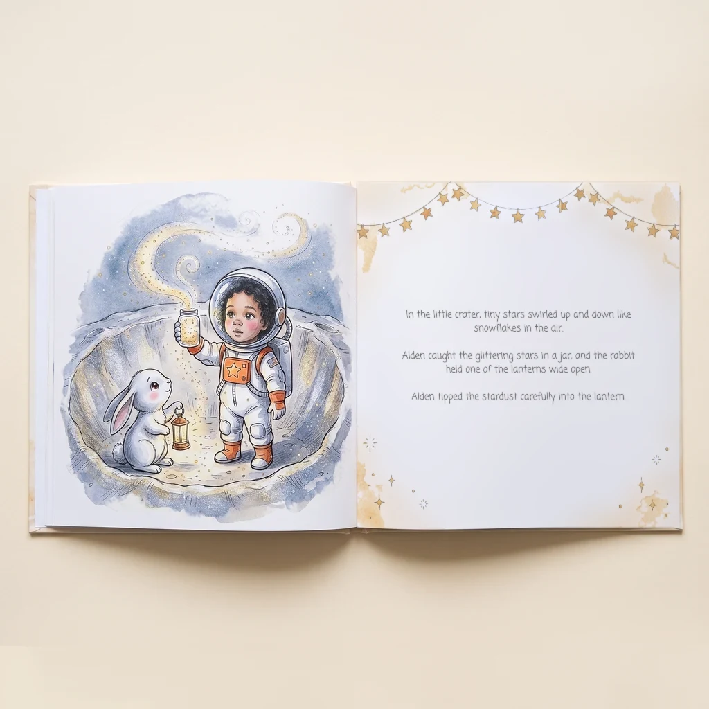 Book cover of Name and the secret of the moon - personalized children's book 8