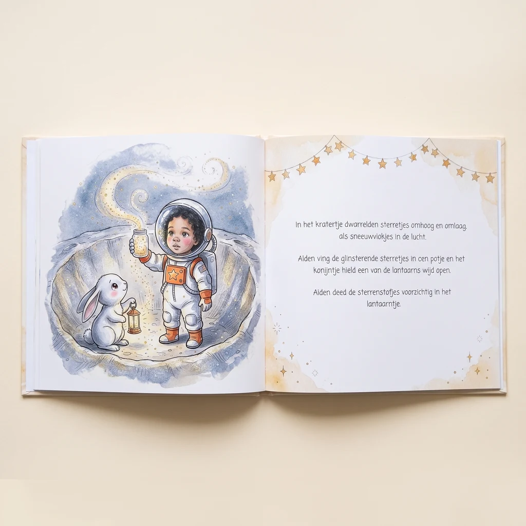 Boekomslag van Naam en het geheim van de maan - gepersonaliseerd kinderboek 8