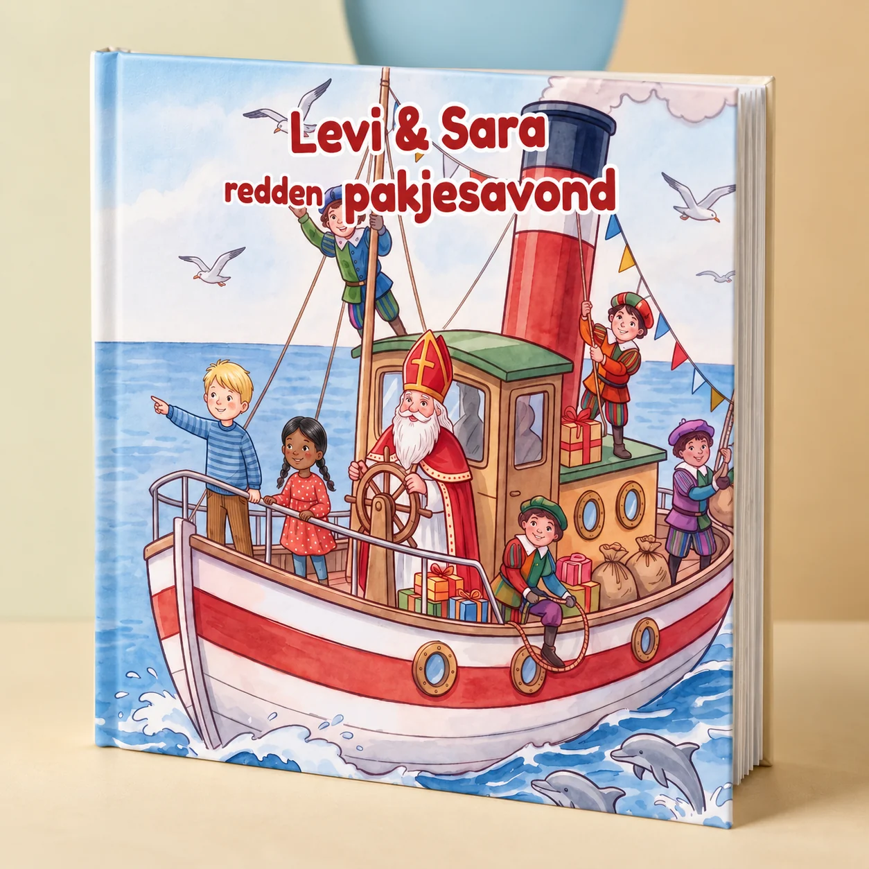 Boekomslag van Naam & Naam redden pakjesavond - gepersonaliseerd kinderboek 3
