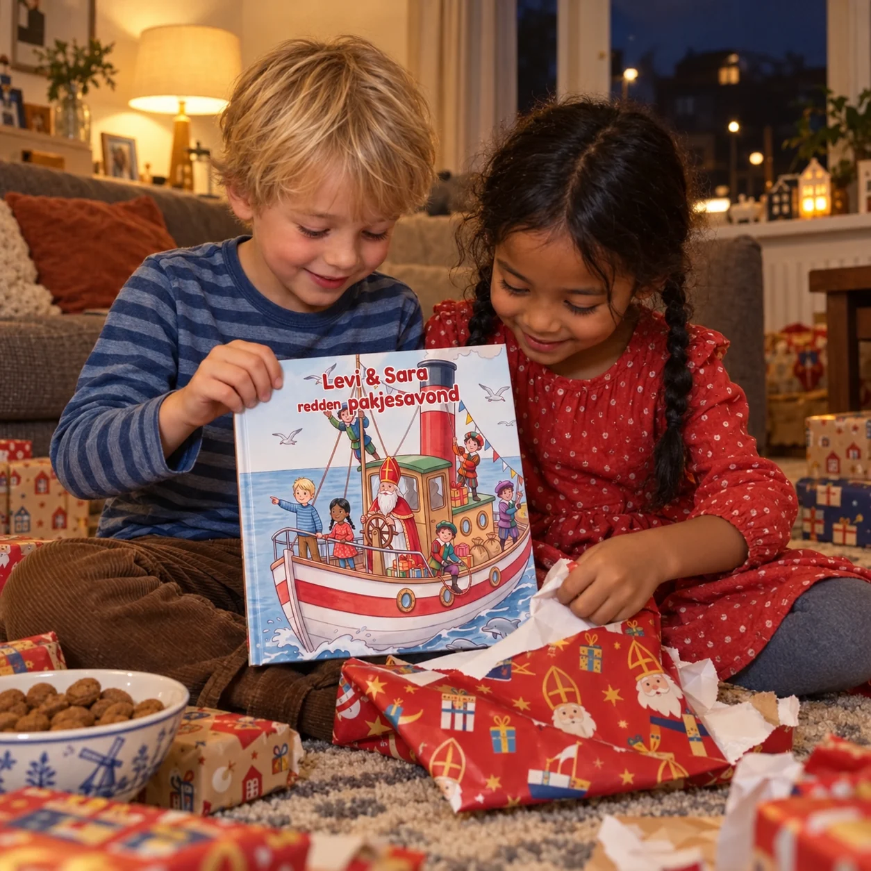Boekomslag van Naam & Naam redden pakjesavond - gepersonaliseerd kinderboek 5