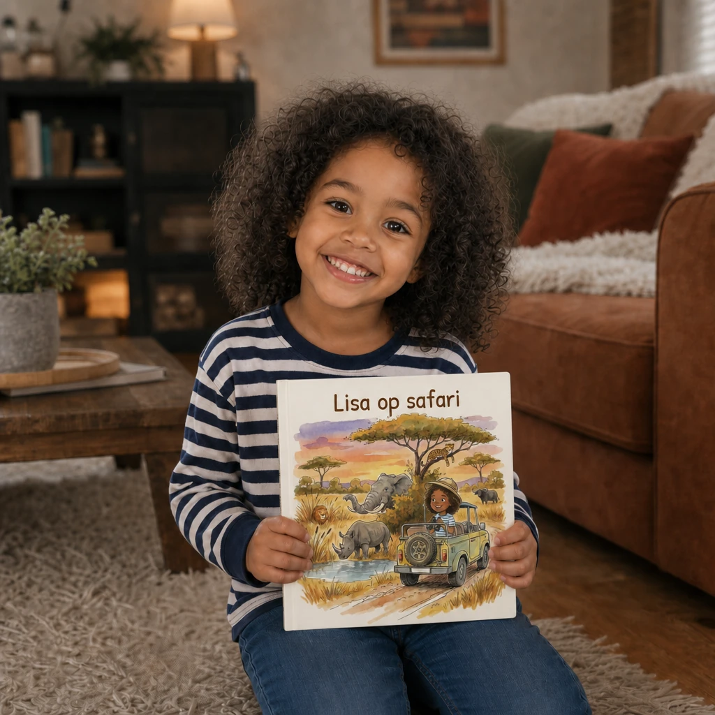 Boekomslag van Naam op safari - gepersonaliseerd kinderboek 5