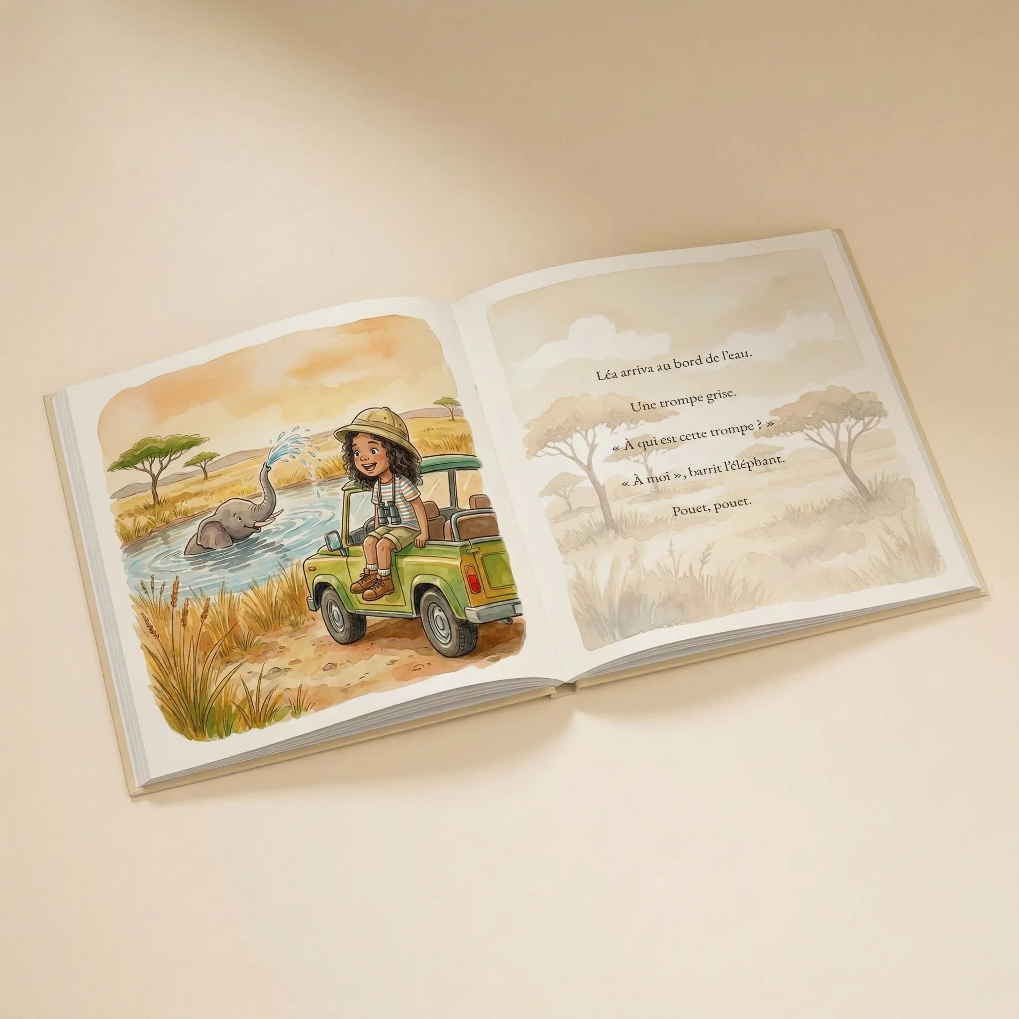 Couverture de Prénom en safari, livre personnalisé pour enfant 4