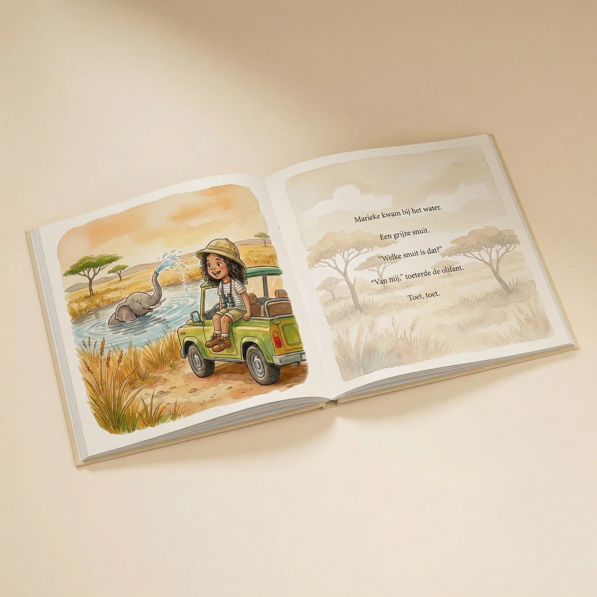 Boekomslag van Naam op safari - gepersonaliseerd kinderboek 6