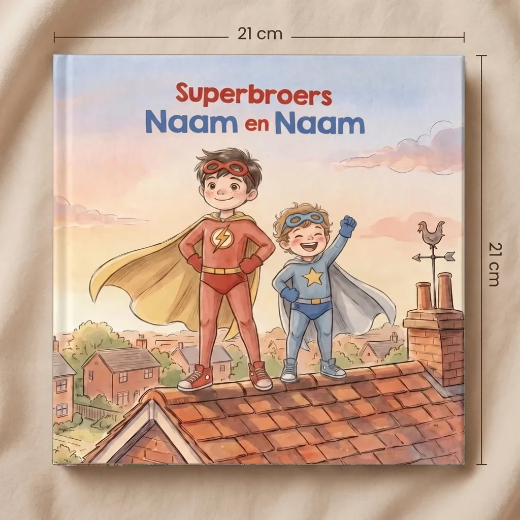 Boekomslag van Superbroers / Superzussen Naam en Naam - gepersonaliseerd kinderboek 9