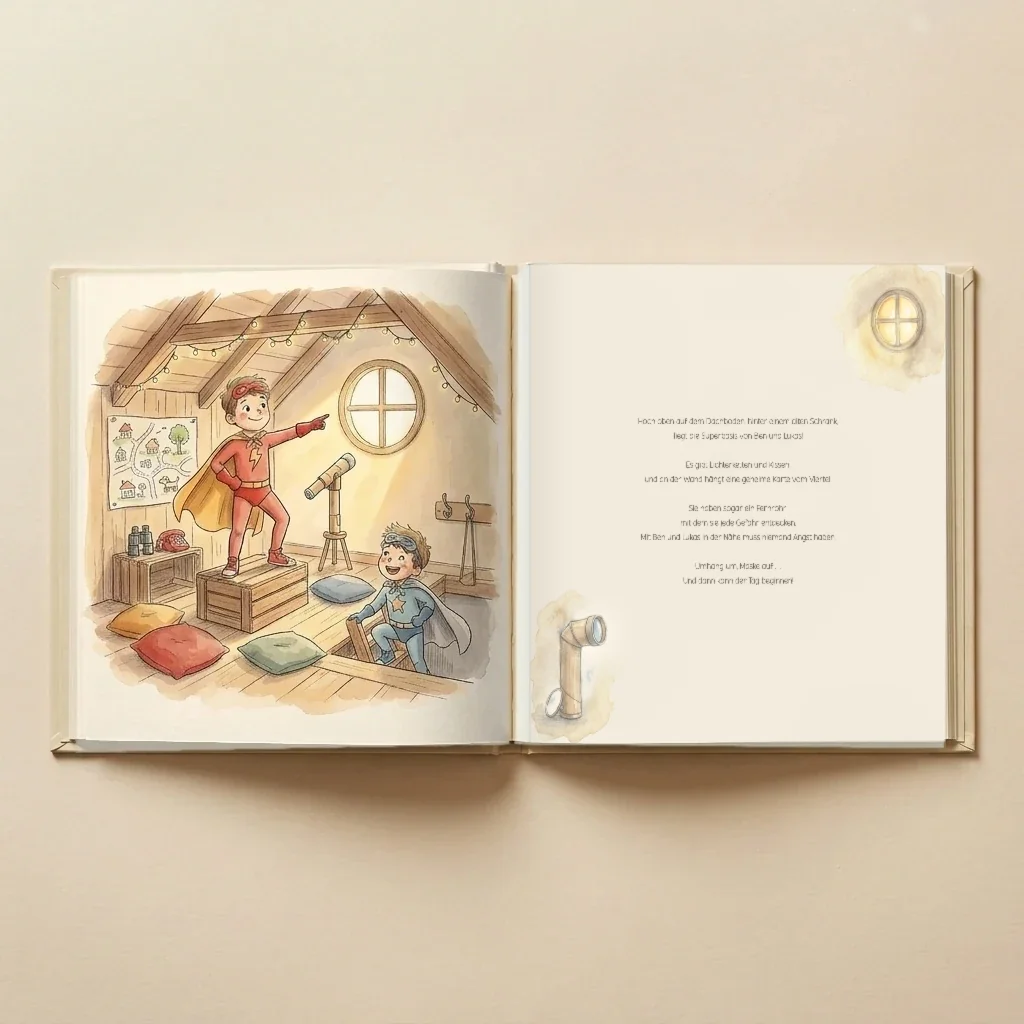 Buchcover von Superbrüder / Superschwestern / Supergeschwister Name und Name, personalisiertes Kinderbuch 5