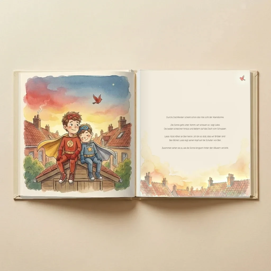 Buchcover von Superbrüder / Superschwestern / Supergeschwister Name und Name, personalisiertes Kinderbuch 7