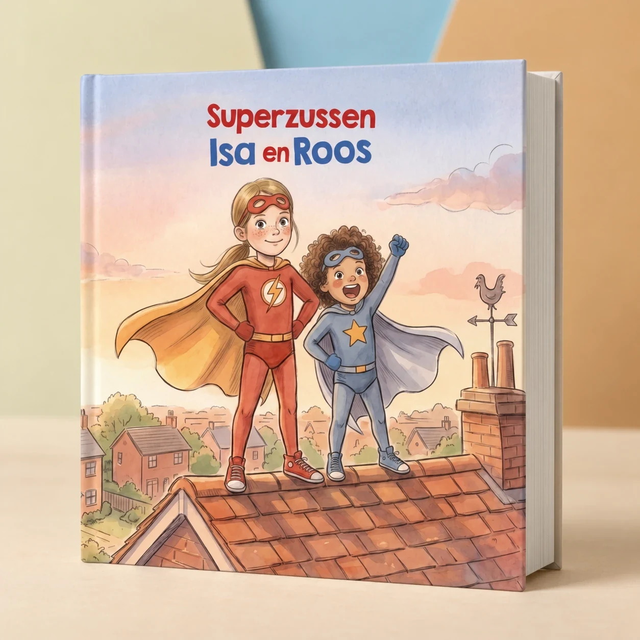 Boekomslag van Superbroers / Superzussen Naam en Naam - gepersonaliseerd kinderboek 3