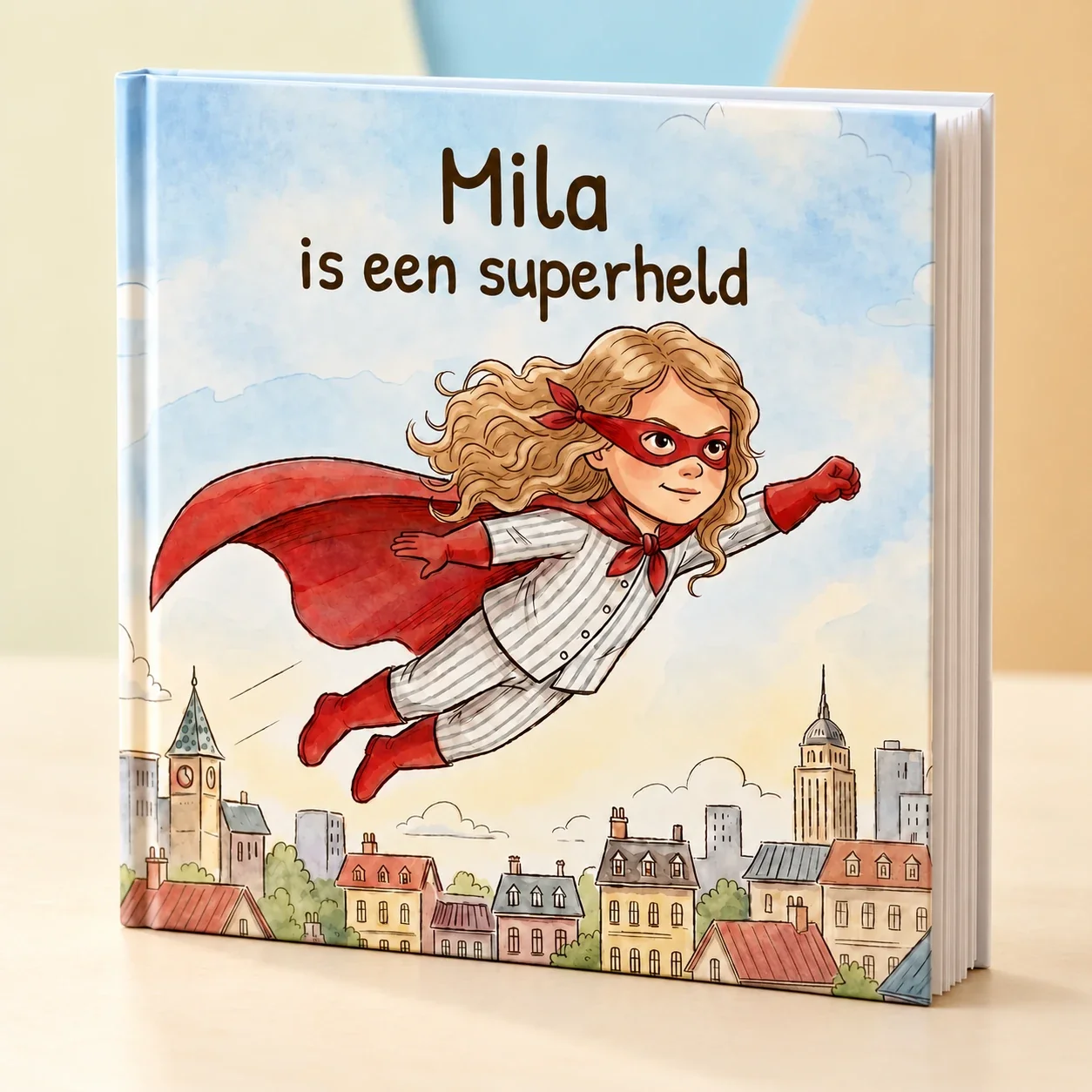 Boekomslag van Naam is een superheld - gepersonaliseerd kinderboek 2